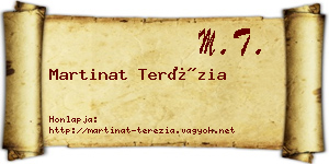 Martinat Terézia névjegykártya